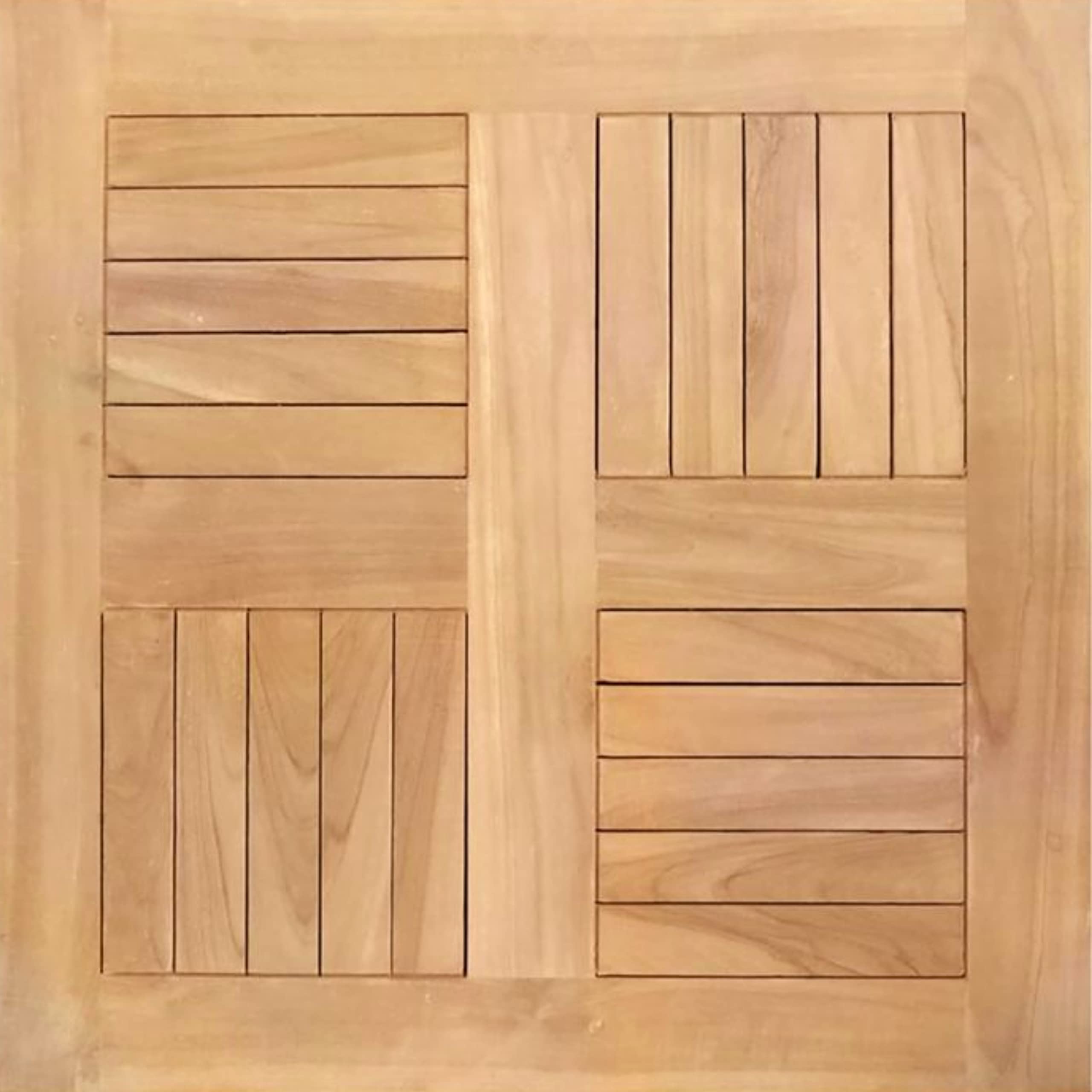 Gruppo Maruccia - Tavolo Quadrato con Top in Legno Teak - Per Bar, Ristoranti, Giardino - Base in Ghisa (80x80 cm)