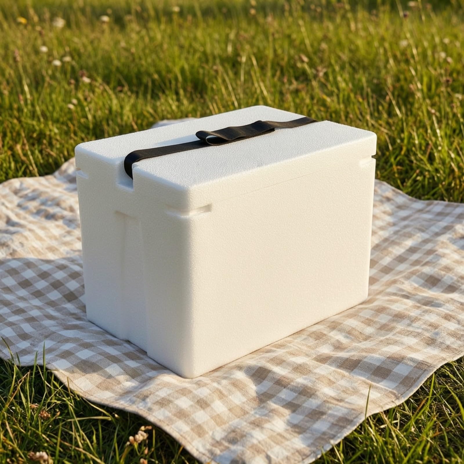Nevera Espuma con Tapa Ligera | Portátil, Caja Térmica con Correa Mano, Maletín Isotérmico Correa Mano, para Picnic, Negro, 20L