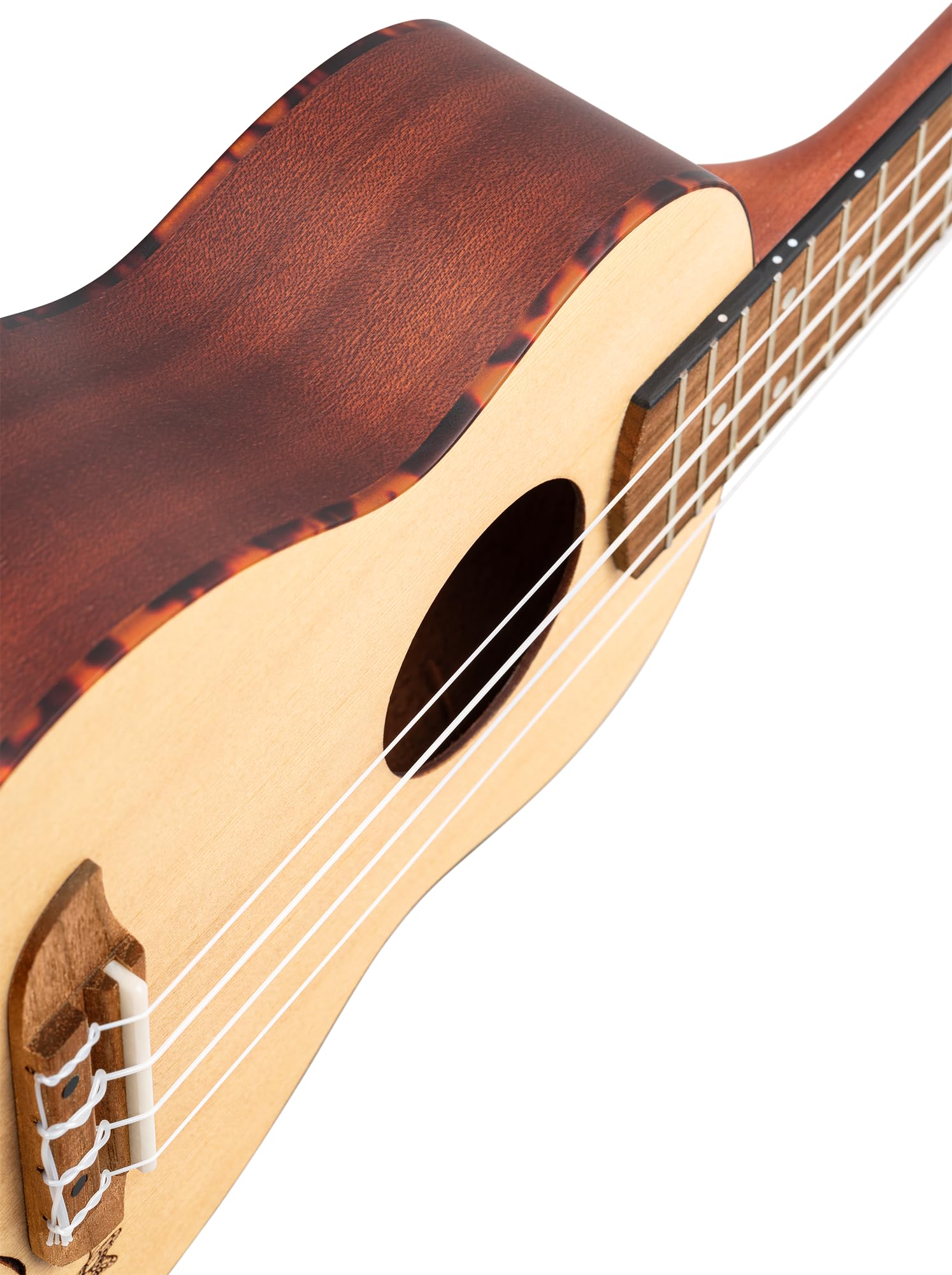 Ortega Guitars Ukulele Soprano Acustico – Bonfire Series – Abete Rosso / Sapele, Natural (RU5-SO)
