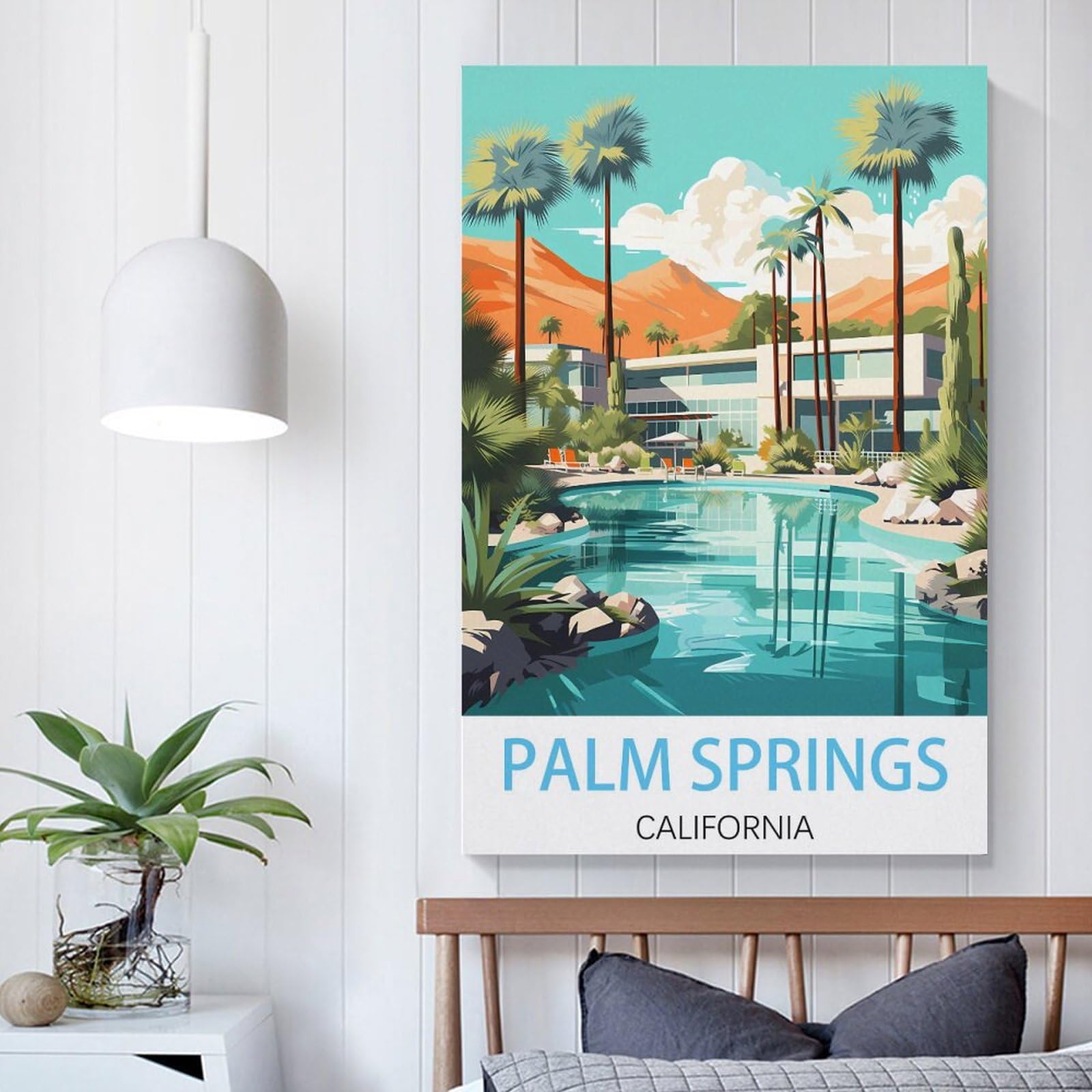 Amazon.com: Palm Springs Vintage Travel Poster Pool 12x18inch