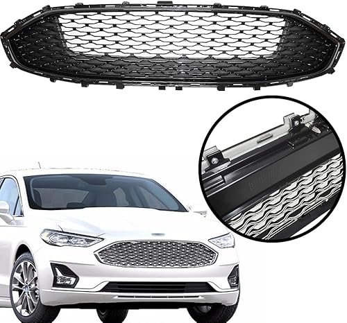Miniatura 2 de Rejilla de parachoques delantero de repuesto para Ford Fusion 2019 2020 de malla negra brillante