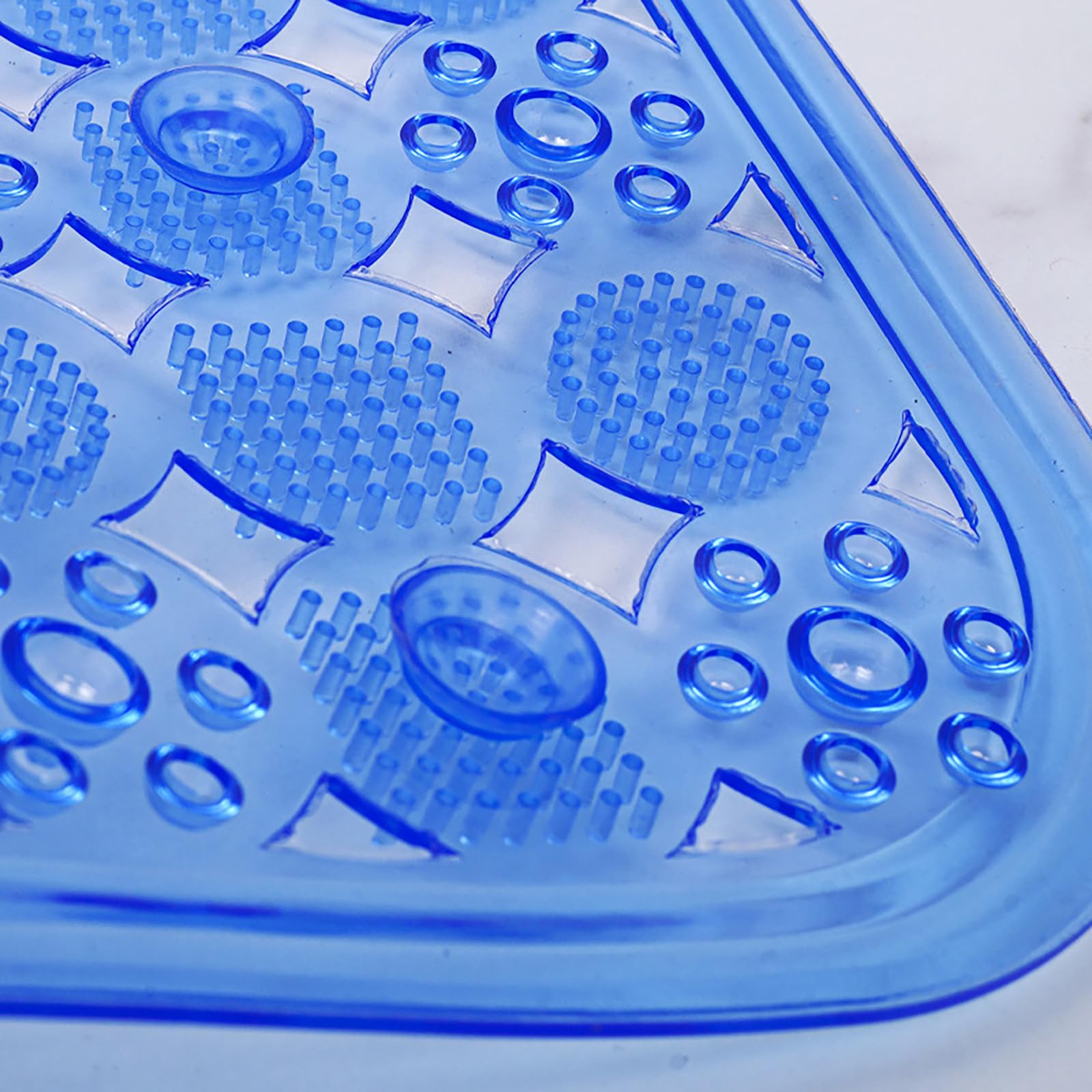 Transparent Badewannenmatte Kinder mit Saugnäpfen, Lange Antirutschmatte Badewanne, Waschbar Kinder-Badematte, Extra Komfortabel Badewannenmatte rutschfest Duschmatte,Weiß,58x88cm/23x35in