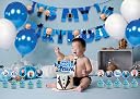 Zyozique Boss Baby Half Birthday Paper Banner Party Supplies for Kids 6 Month Birthday Party Decorations Paper Banner gallery image