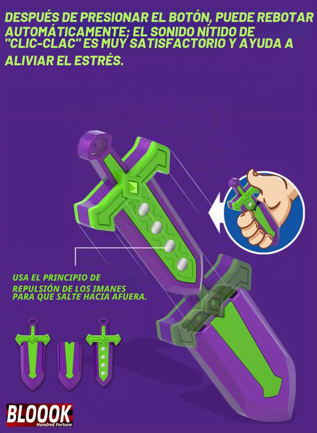 BLOOOK Fidget Toy - Pistola antiestrés Figity Spin,Estimming Toys, Cubo Anti Stress Gadget,Juguete Regalos Fidget Slider para Adultos y Niños de Escritorio, Ideal para Ansiedad, ADHDs,Autismo (8