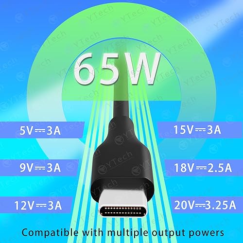 Miniatura 4 de Cargador de portátil USB C de 65 W para Lenovo ThinkPad X280 X380 X390 L390 E480 E495 E580 E590 T480 T490 T580 Yoga L13 7i C740 920 C930 C940 Lenovo