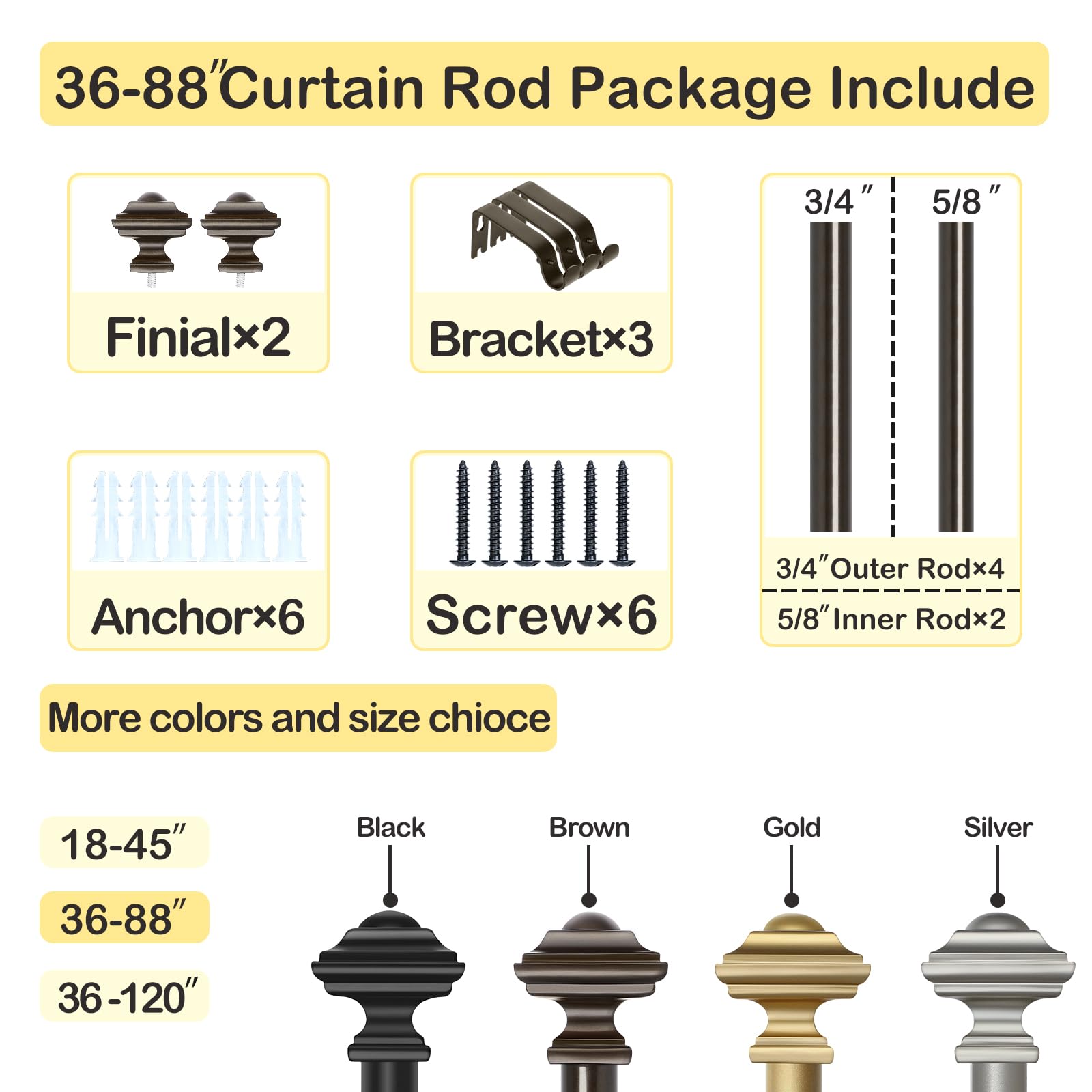 Photo inspiration: How To Paint Wood Furniture With A Wrap Around Design Reference: Shower Curtain Rod Antique Bronze Disc Curtain Rod