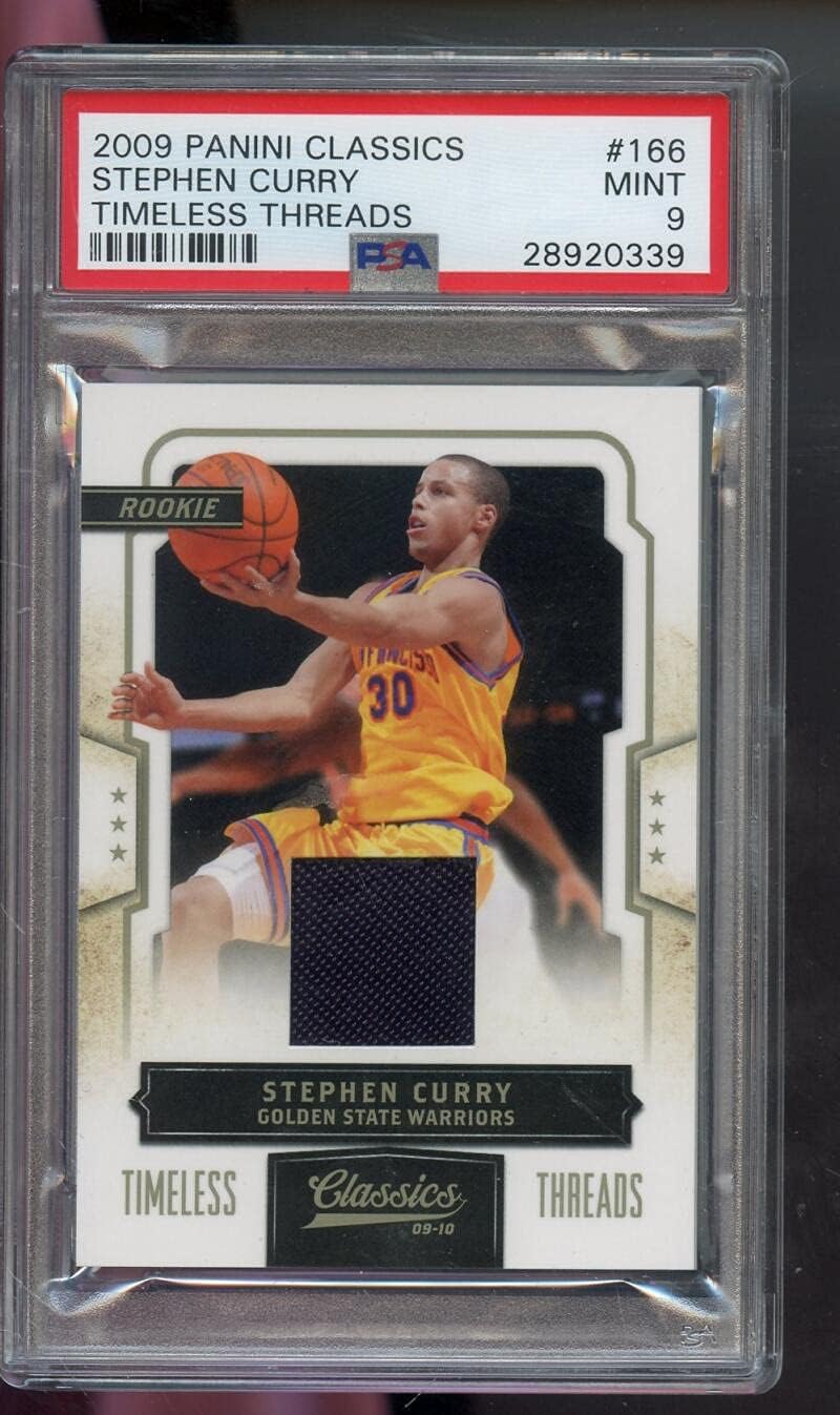 2009 Stephen Curry Classics Timeless Threads 223/265 ROOKIE RC Stef Steph Jersey NBA Graded Basketball Card PSA MINT 9