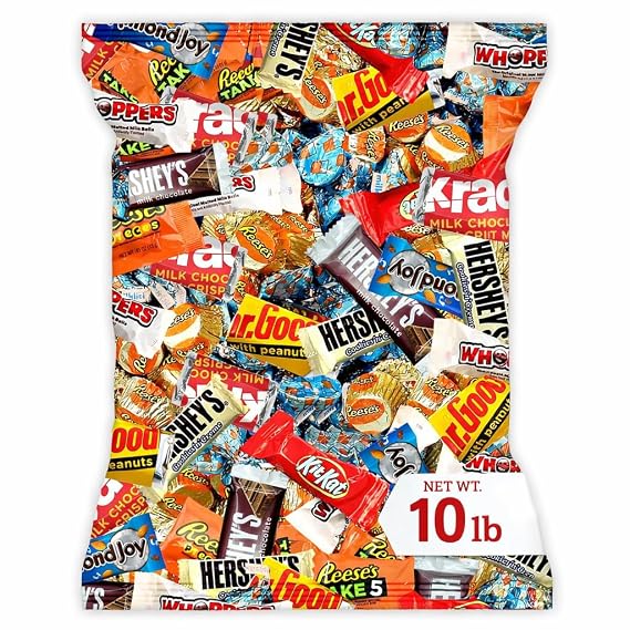 Chocolate Assorted Bulk Candy - 10 LB Chocolate Candy Variety Pack - Bulk Chocolate, Milk ChocolateCandy, Dark ChocolateCandy - Bulk Candies Mix - Variety Pack - Father's Day