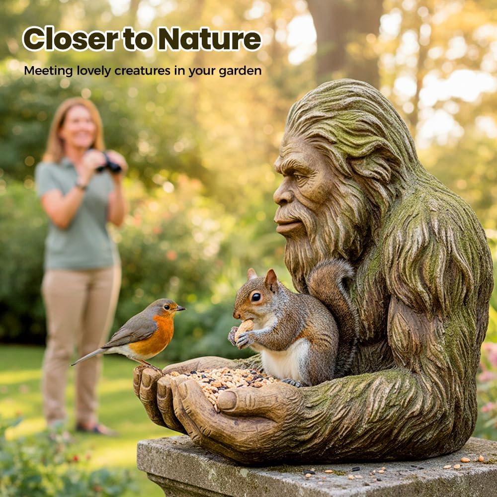 Waterproof Tree-Mounted Outdoor Sculpture Feeder, 2026 Upgrade Bird Feeder ith Hidden Keyhole Hanger, Tree Faces Decor Outdoor, Unique Bird Feeders for Outdoors and Indoors (2)