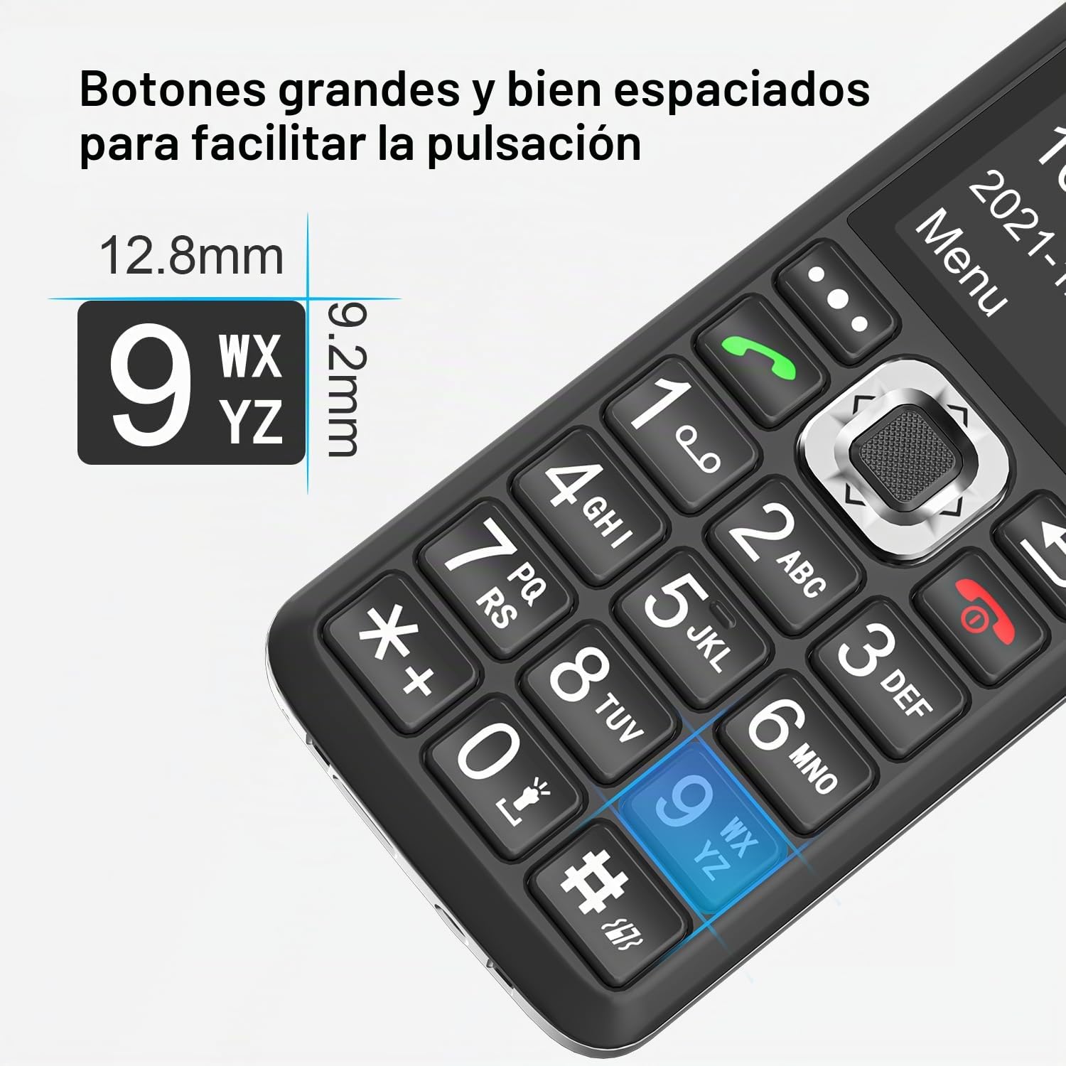 Easyfone T200 4G Teléfono Móvil Basico para Personas Mayores y Niños, Fácil de Usar, Teclas Grande, Batería Grande, Radio FM, Bluetooth y Botón SOS (Negro)