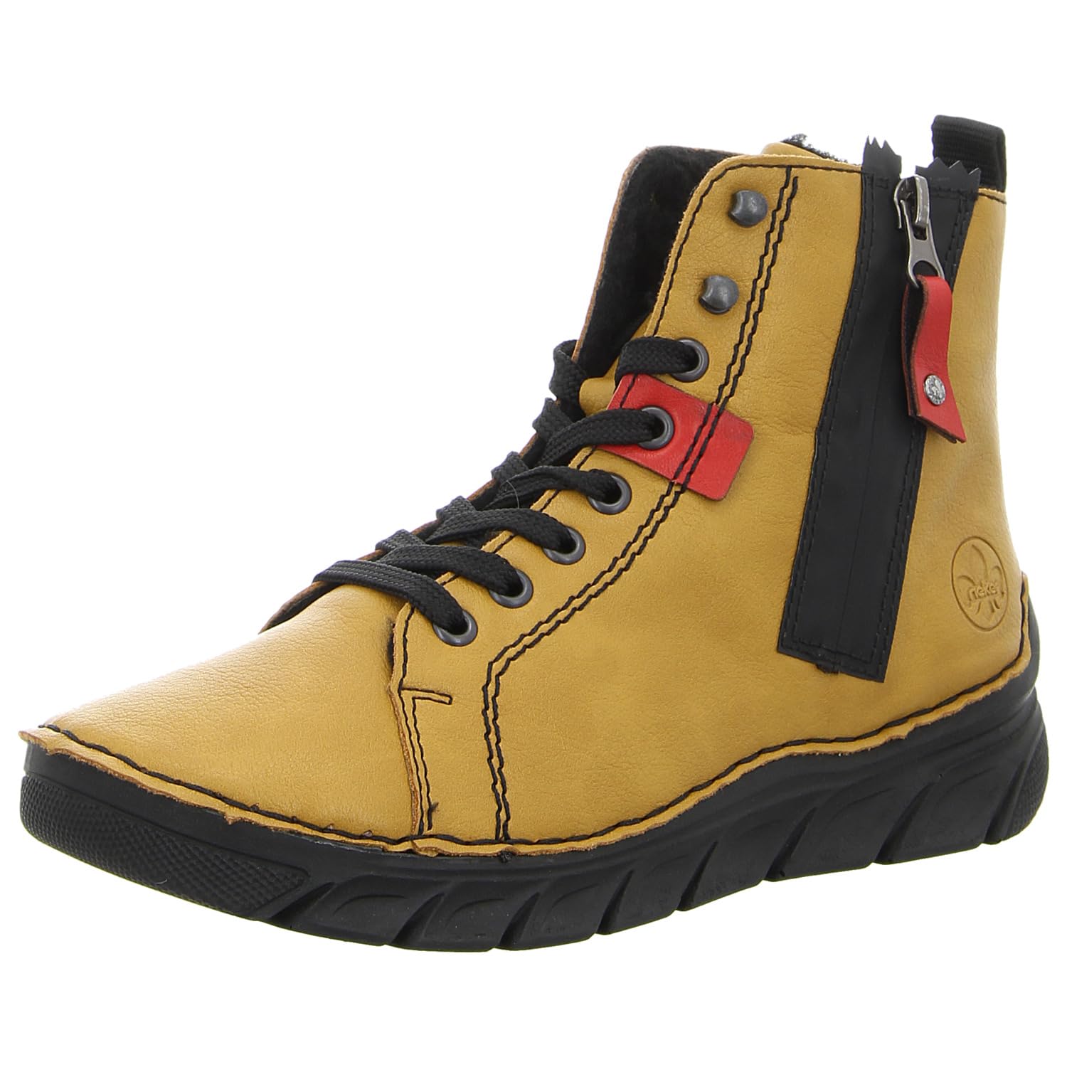 Rieker Women's 55024 Lace-Up Boots, Yellow, 40 EU, yellow, 6.5 UK