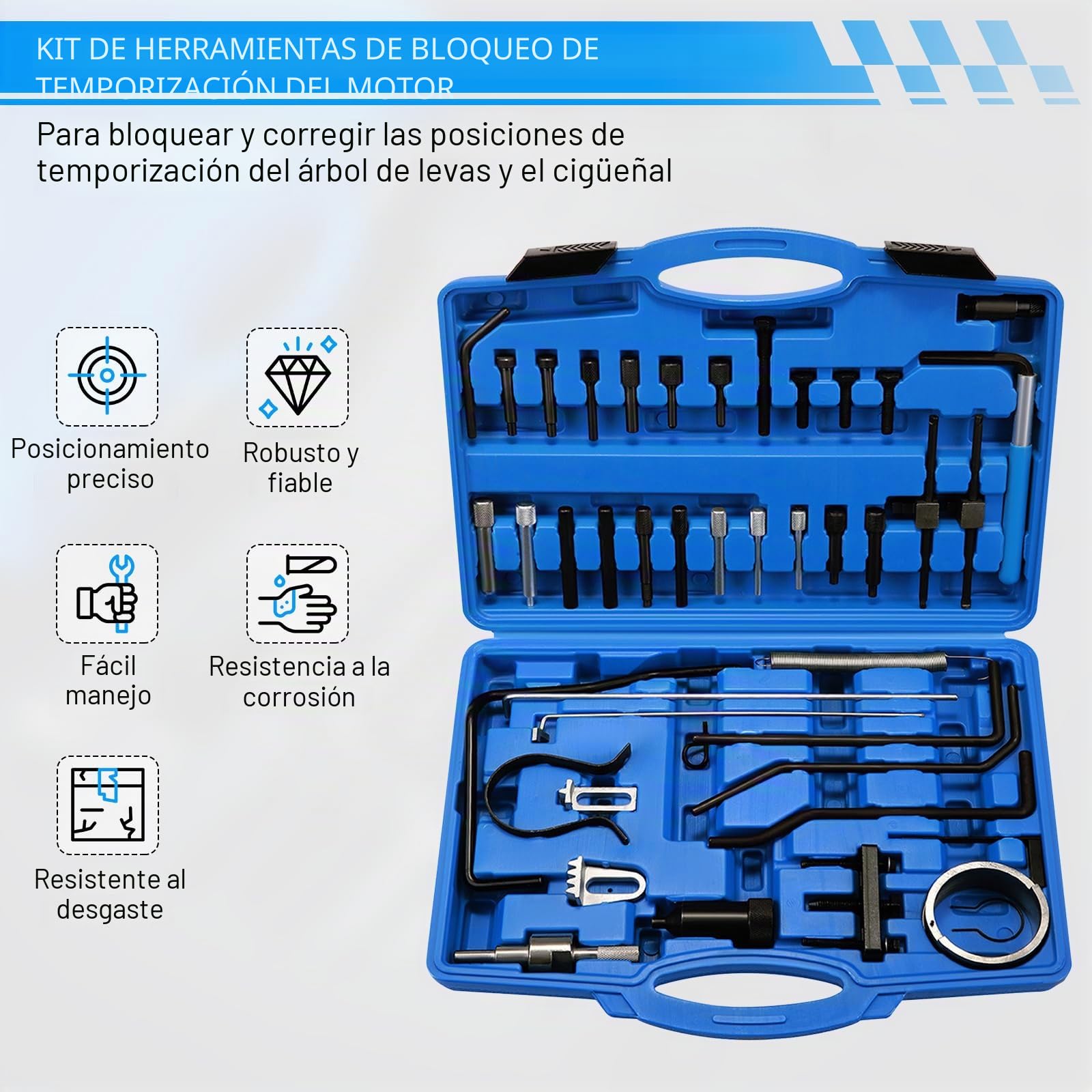 Kit de Herramientas de Sincronización de Alineación del árbol de Levas | Compatible con Peugeot, con C-itroen, PSA Diesel und Benzin Dual TDI HDI PSA 4086, Herramienta de Ajuste del Motor