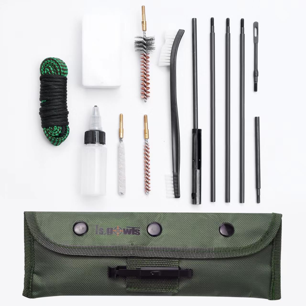 Generic LSGOWTS Rifle Gun Cleaning Kit Pistol Brushes Mops Cleaner for 5.56mm 22LR .22 Cal with .223 Gun Snake Set