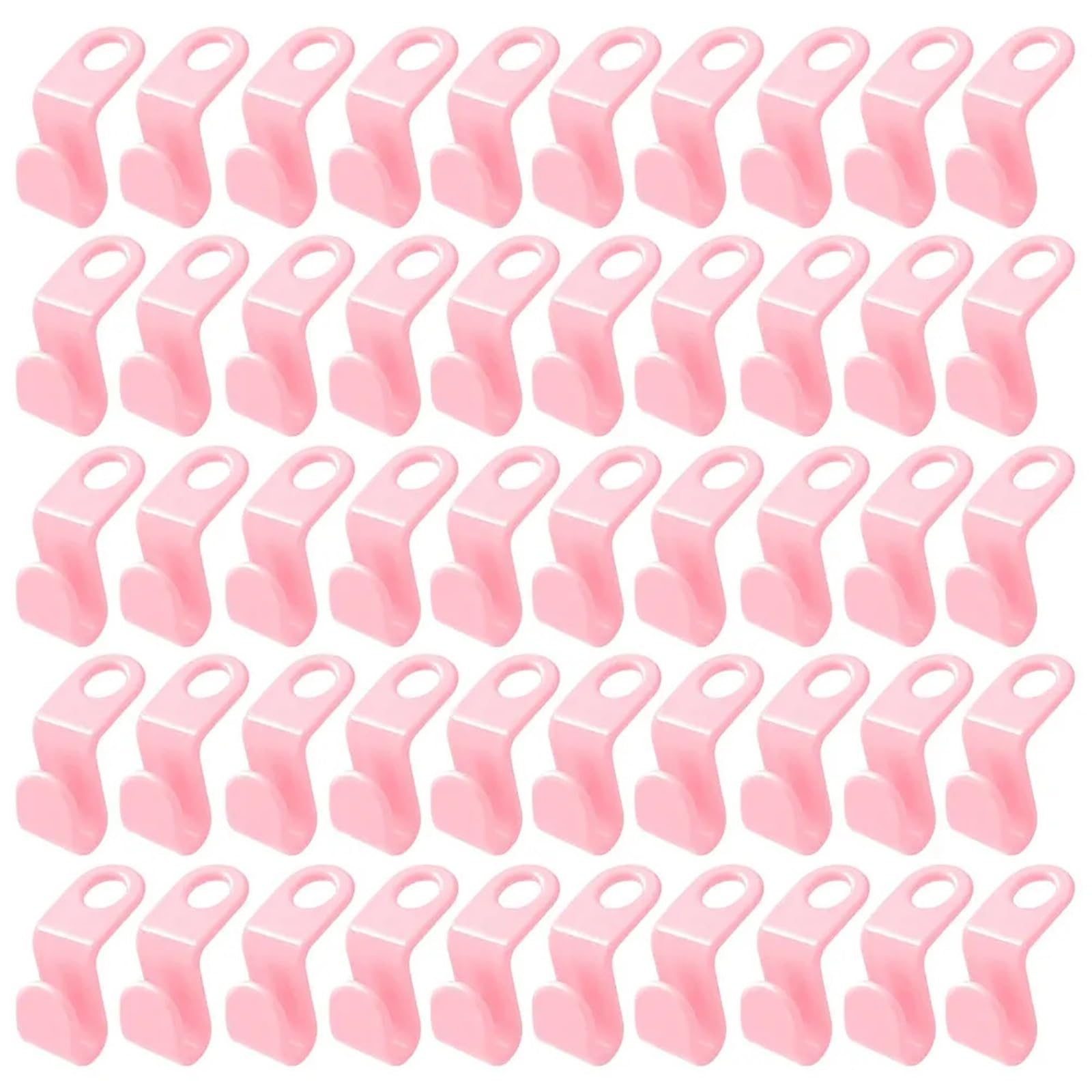 Hangers for Clothes Space Savers 260Pcs Clothes Hanger Connector Hook(Pink)