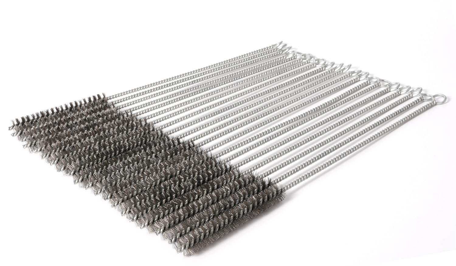 Zestaw szczotek do czyszczenia rur 30,5 cm z włosiem ze stali nierdzewnej, zestaw szczotek z drutu stalowego, do polerowania części samochodowych, obróbki, butelek, rur itp