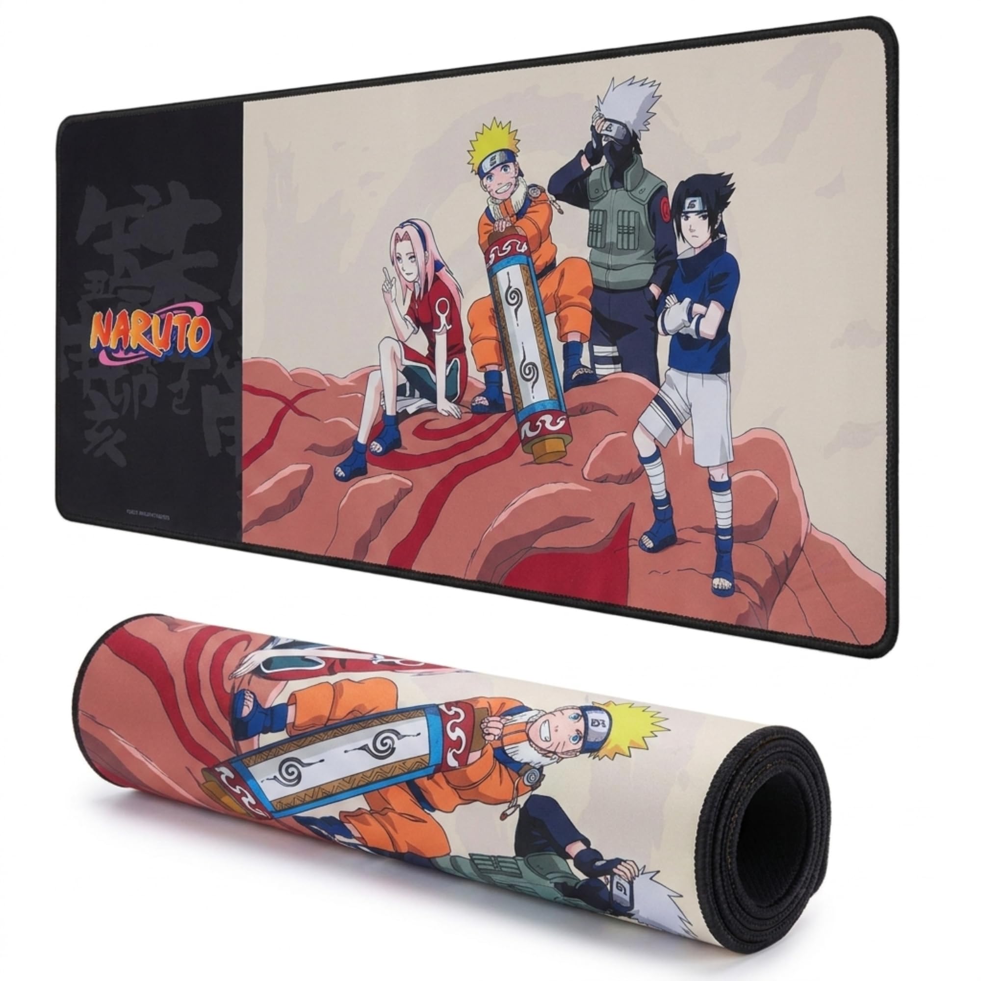 Naruto Large Gaming Mouse Pad 31"x15" XL Computer Desk Mat, Anime Keyboard | Naruto anime gaming mouse pad, Oversized 31x15in, stitched edges, smooth fabric top, non-slip rubber base.