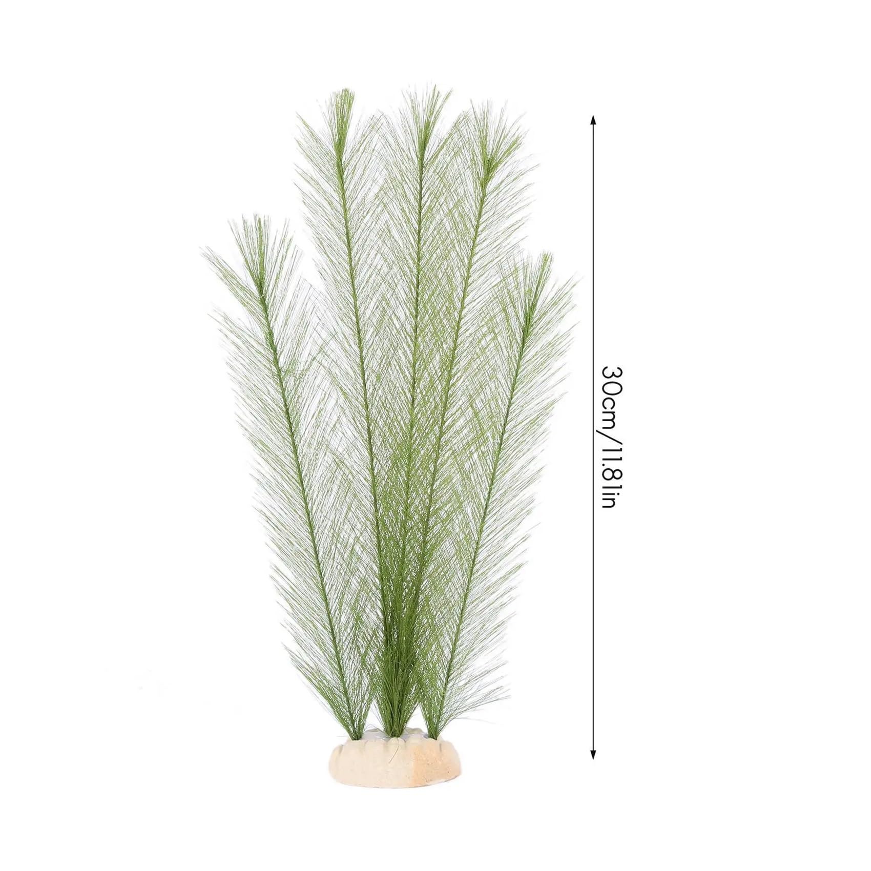 Plantas artificiales de acuario ABS tela seda | Decoración de pecera verde: plantas artificiales