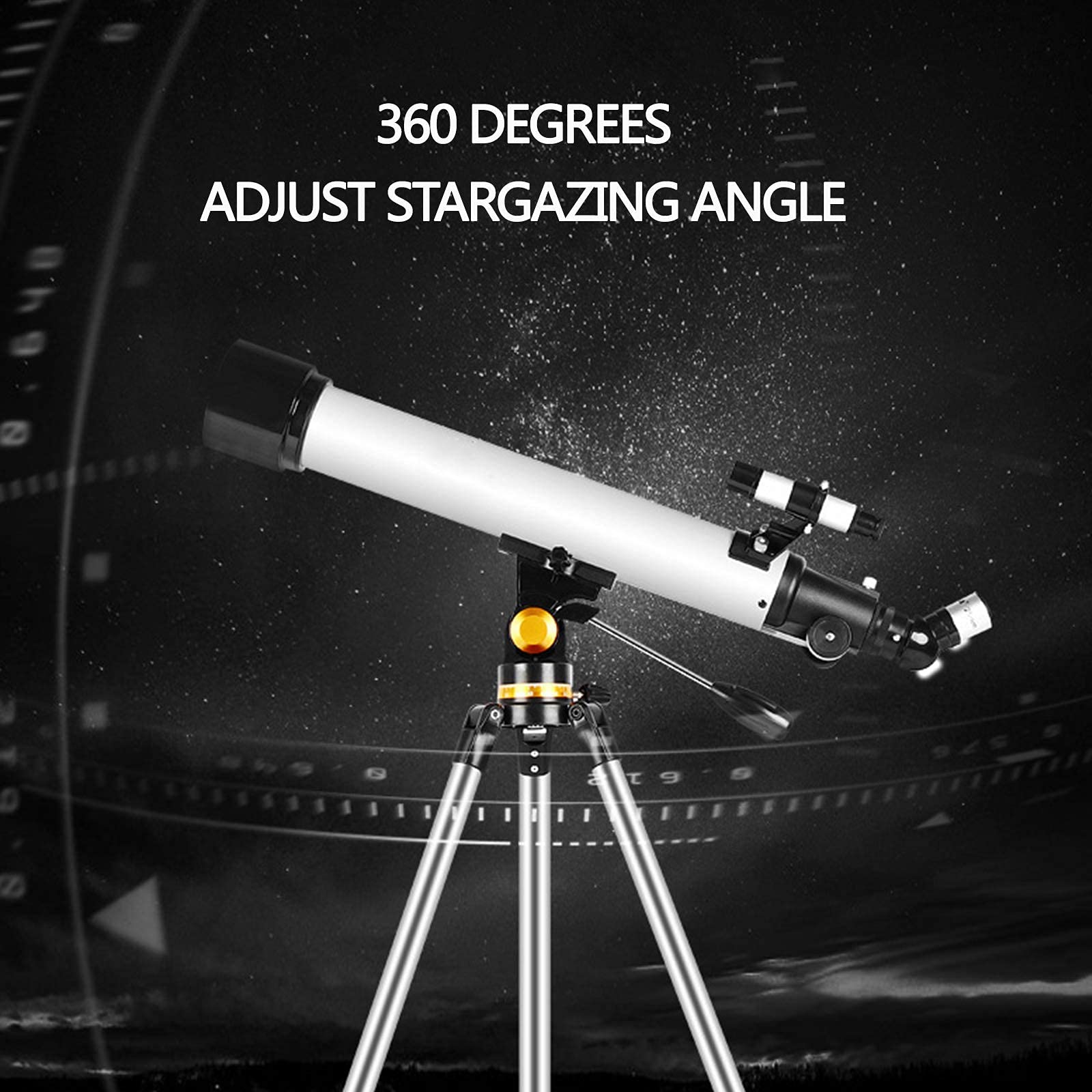 Telescopio astronomico per Bambini, telescopio rifrattore Portatile da 700/70 mm Super Trasparente, con treppiede Regolabile per Principianti di Astronomia per visualizzare paesaggi e Pianeti
