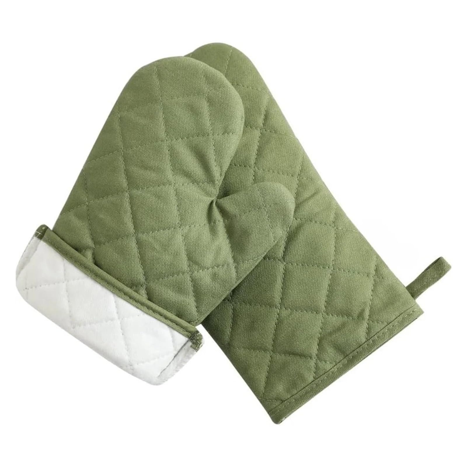 Ensemble Gants de Four et maniques, 4PCS, 12 Pouces Vert