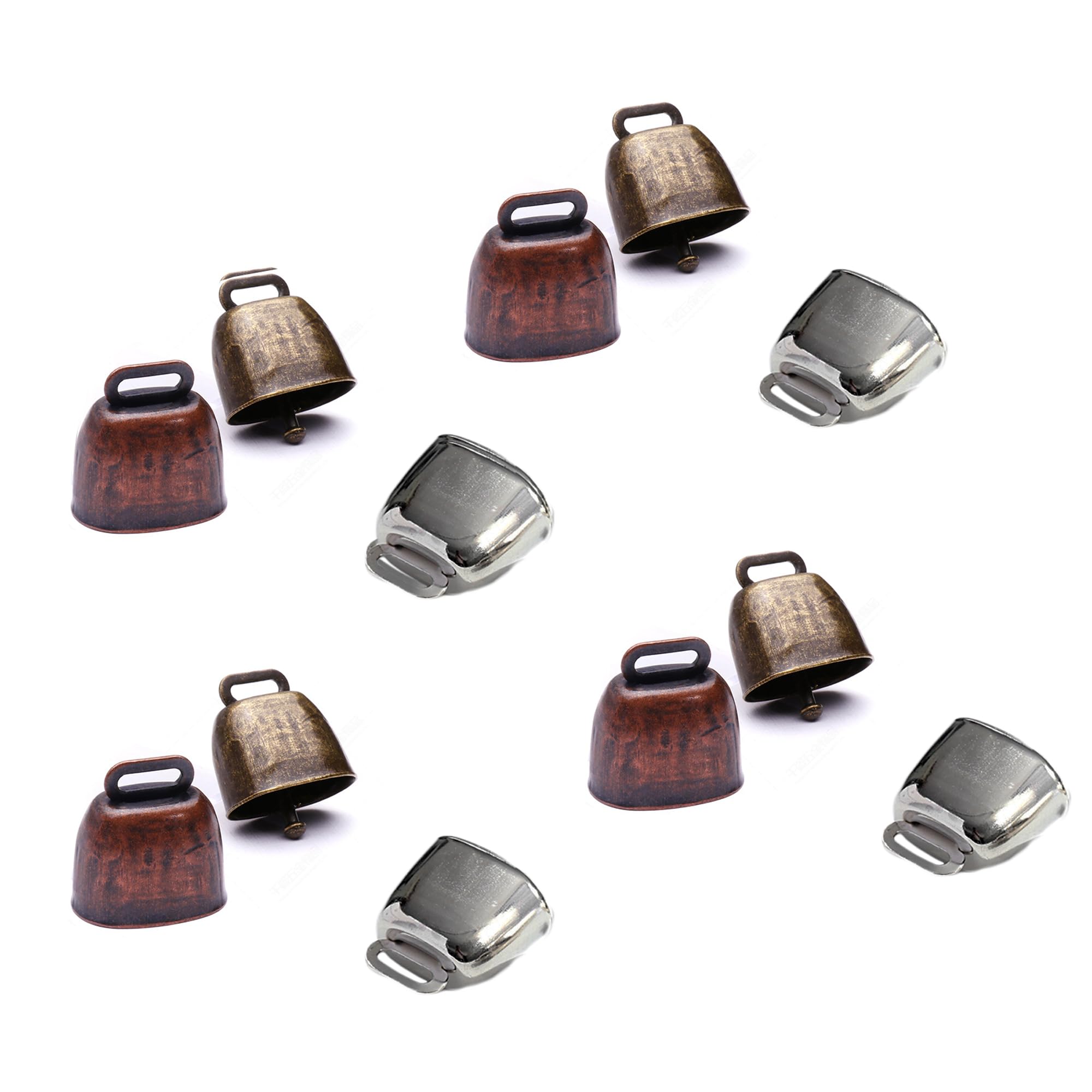 12 campane piccole in rame, campane in rame, piccole campane in ottone, per mucca, cavallo, pecore, gatti, piccoli animali domestici,, WUYU2024006A