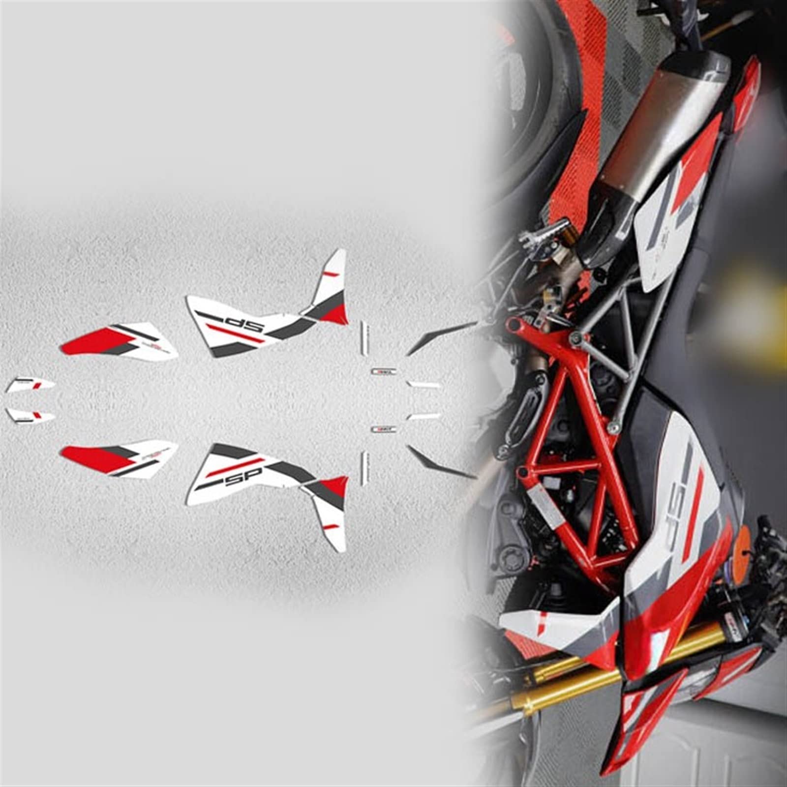Autocollant Moto 3D Gel Réservoir pour Ducati Hypermotard 950 Protection Premium