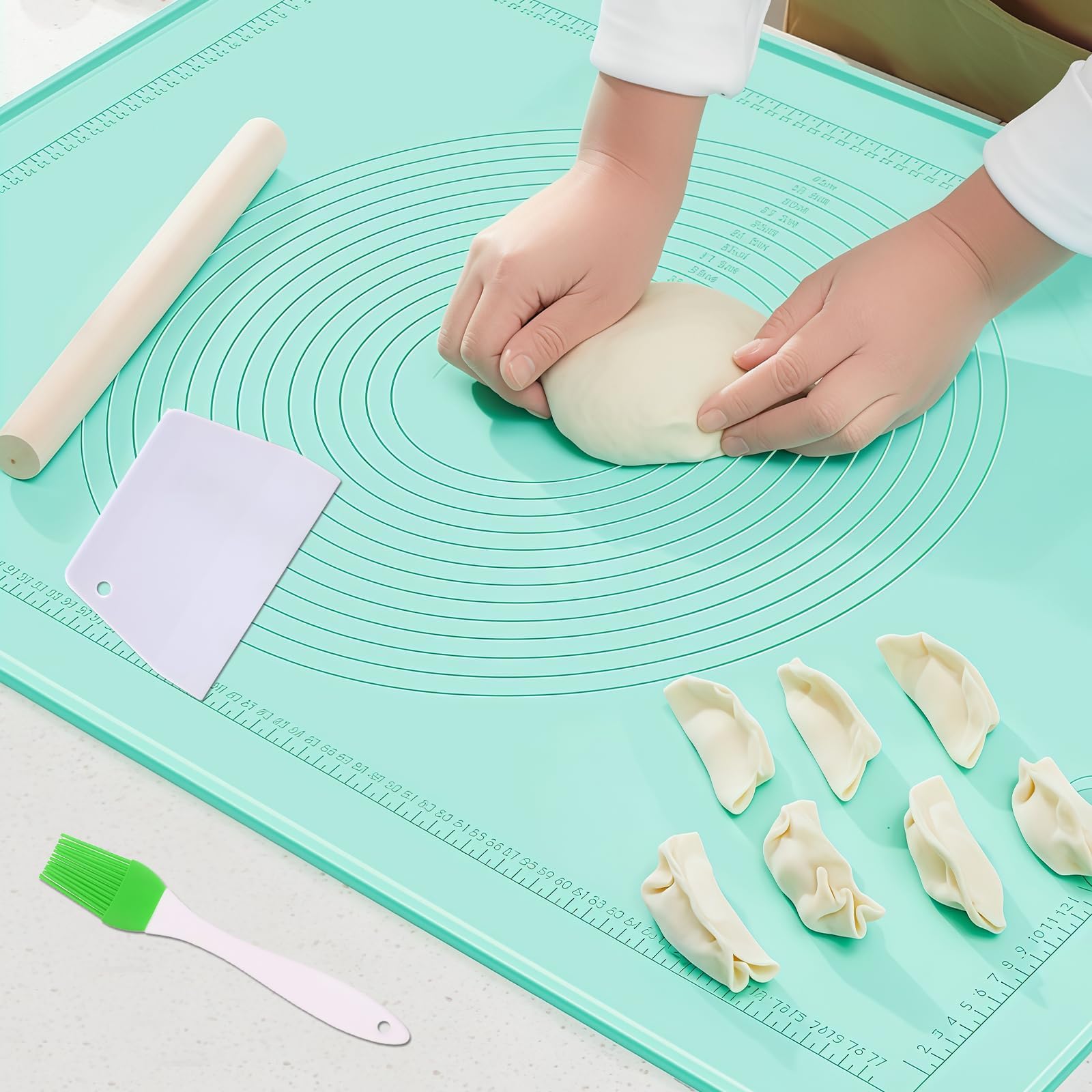Pastry Mat 70x50cm, Extra Large Non Stick Silicone Dough Board with Scale
