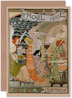 GREETINGS CARD BIRTHDAY GIFT GRASSET NOUVEAU CHRISTMAS CELEBRATION