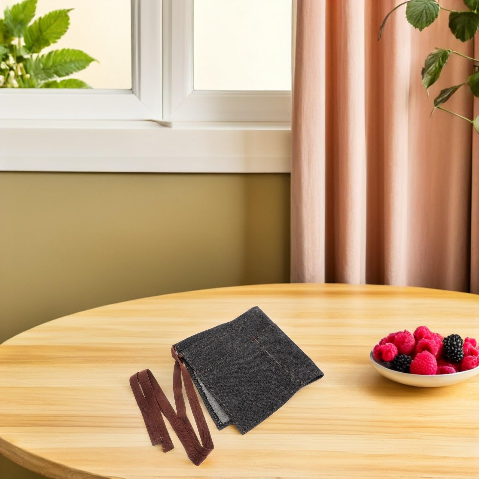 2 pezzi Grembiule Cameriere in Denim Corto Vita Regolabile con Funzionali Grembiuli Resistenti per Ristorante e Bar Facilmente Lavabili per Uso Professionale