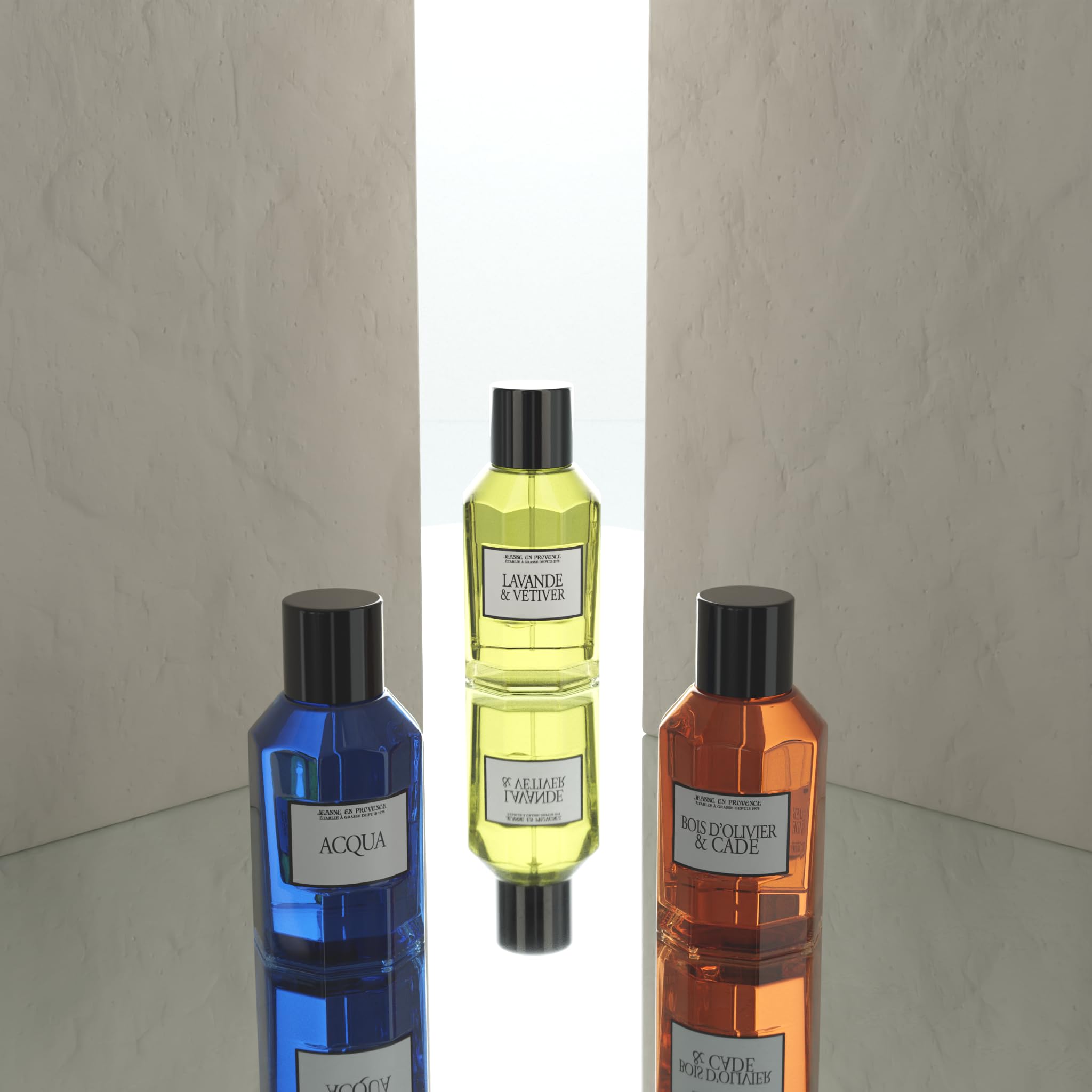 JEANNE EN PROVENCE - Perfumy Homme Acqua - woda toaletowa - butelka z rozpylaczem 100 ml - Wyprodukowano we Francji w Grasse