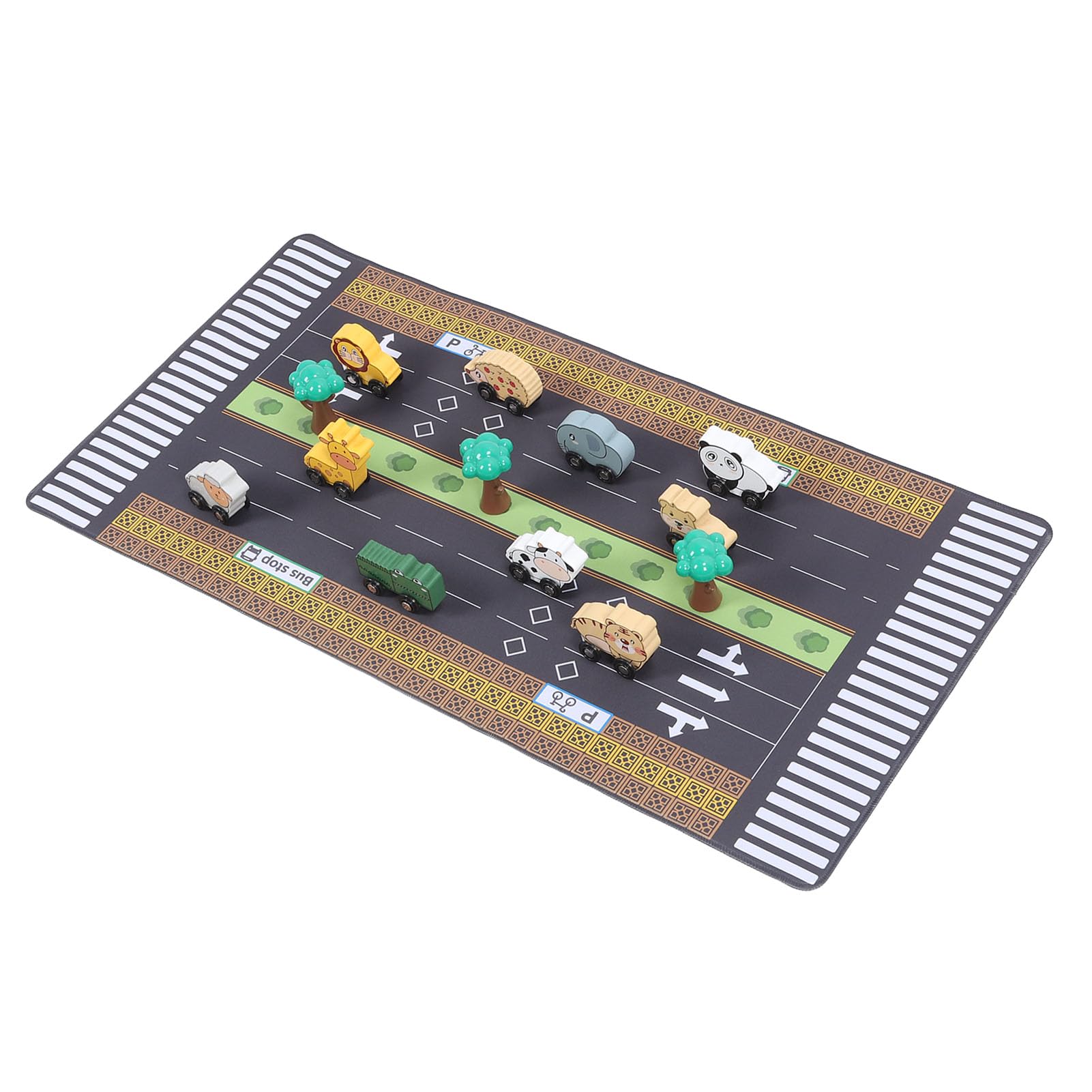 Tapis de Jeu éducatif de Tapis de Voiture d'enfants avec des Couleurs Vibrantes pour L'école à la Maison, de Jeu de de Circulation Routière Sûr pour des Enfants