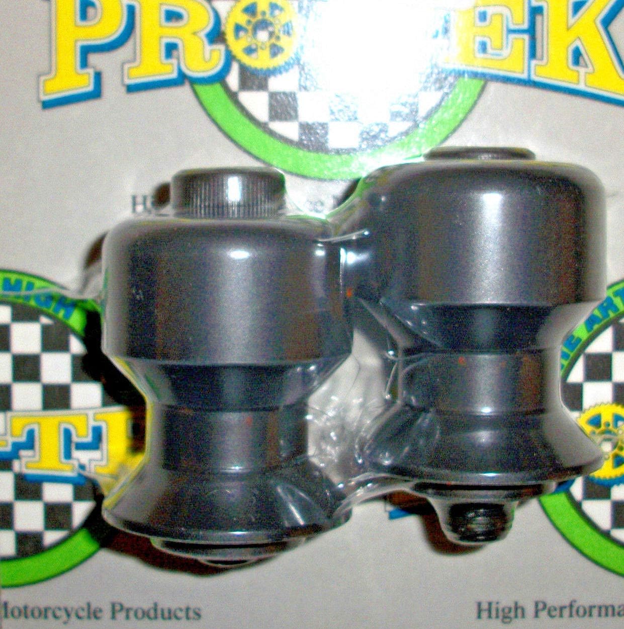 Pro-Tek Swing Arm Spools Sliders Made For 1994 1995 1996 1997 Kawasaki Ninja ZX-6R ZX6R ZX 6R, 12mm Spools with Black Acetal Pucks (Black)