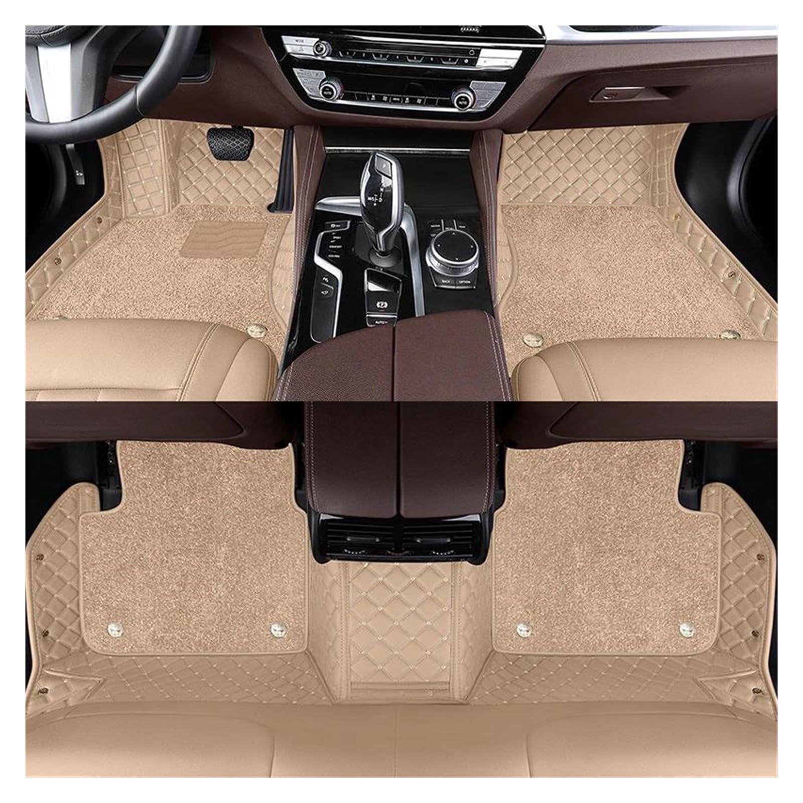 Tapis de sol voiture pour BMW X5 E53 E70 F15 G05 et IX habitacle sur mesure beige