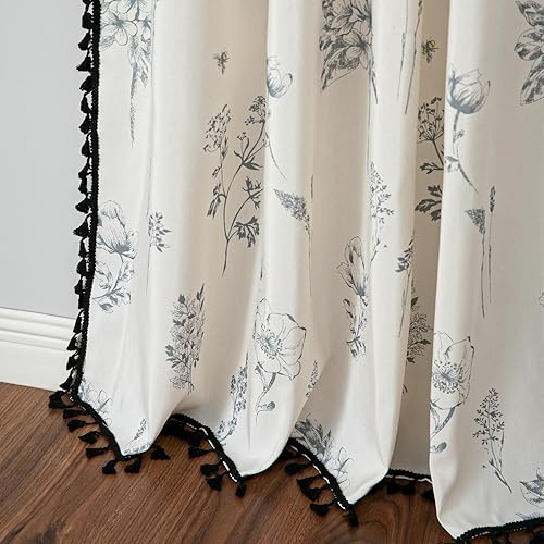 Miniatura 9 de VOGOL Cortinas bohemias de 96 pulgadas de largo, con textura de lino, paneles decorativos para ventana para oficina en casa, 1 cortina de privacidad