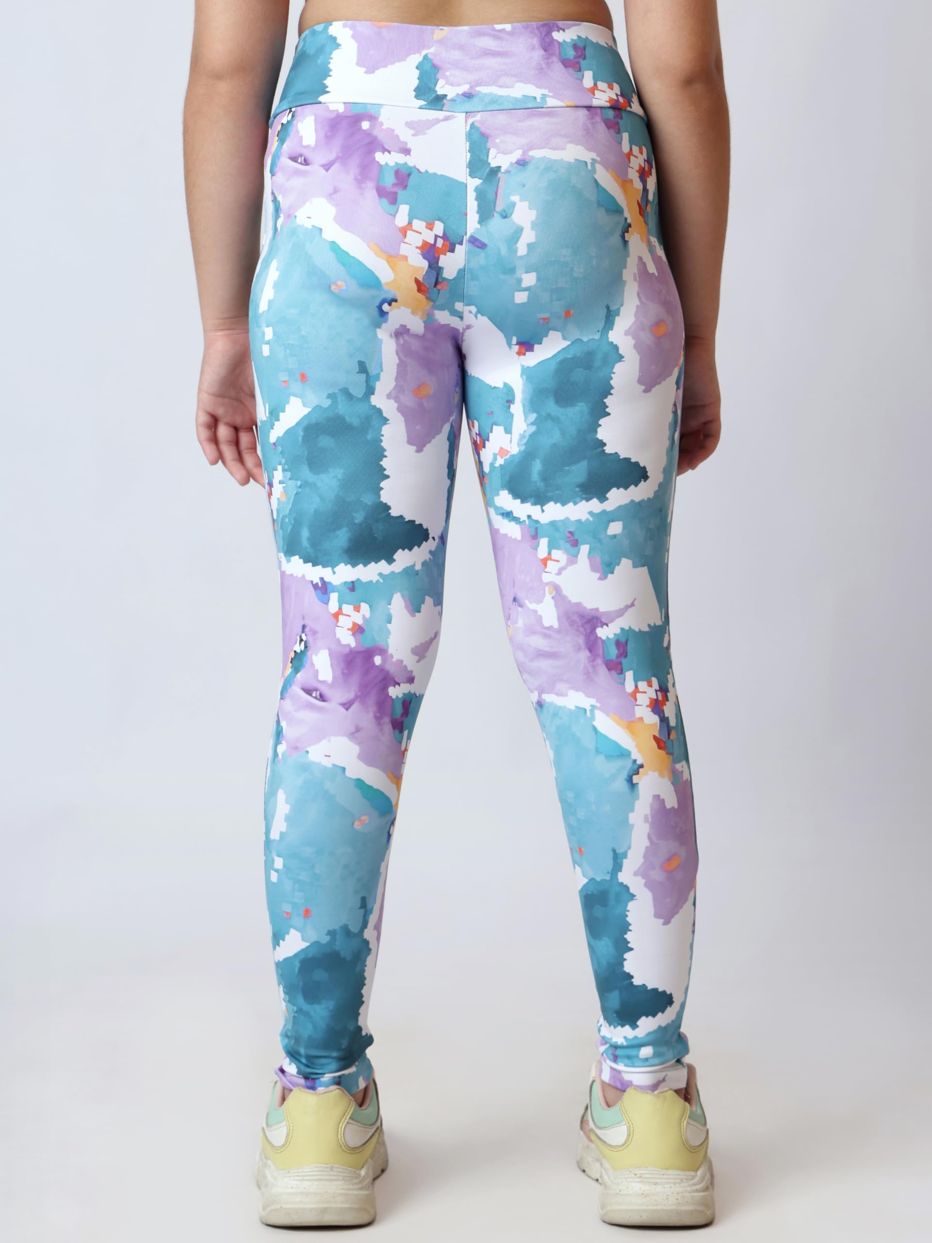 UMILDO Girls Activewear Leggings – Colorful Mid Waist Stretch Sportswear (4-14 Yrs) - Image 4 thumbnail