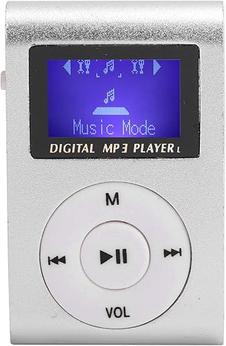 Limouyin - Reproductor de MP3 para caminar y correr, mini reproductor de música MP3 portátil, clip deportivo, pantalla LCD, soporte MP3, tarjeta de