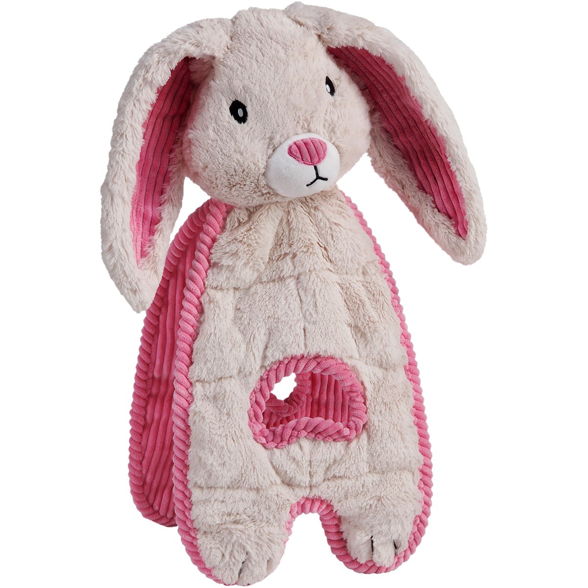 Outward Hound Charming Pet Cuddle Tugs Bunny Plush Squeaky Dog Toy