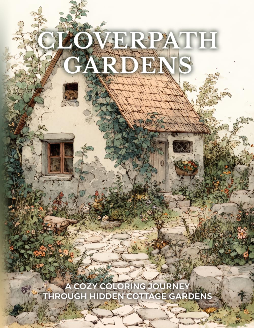 Cloverpath Gardens: A Cozy Coloring Journey Through Hidden Cottage Gardens