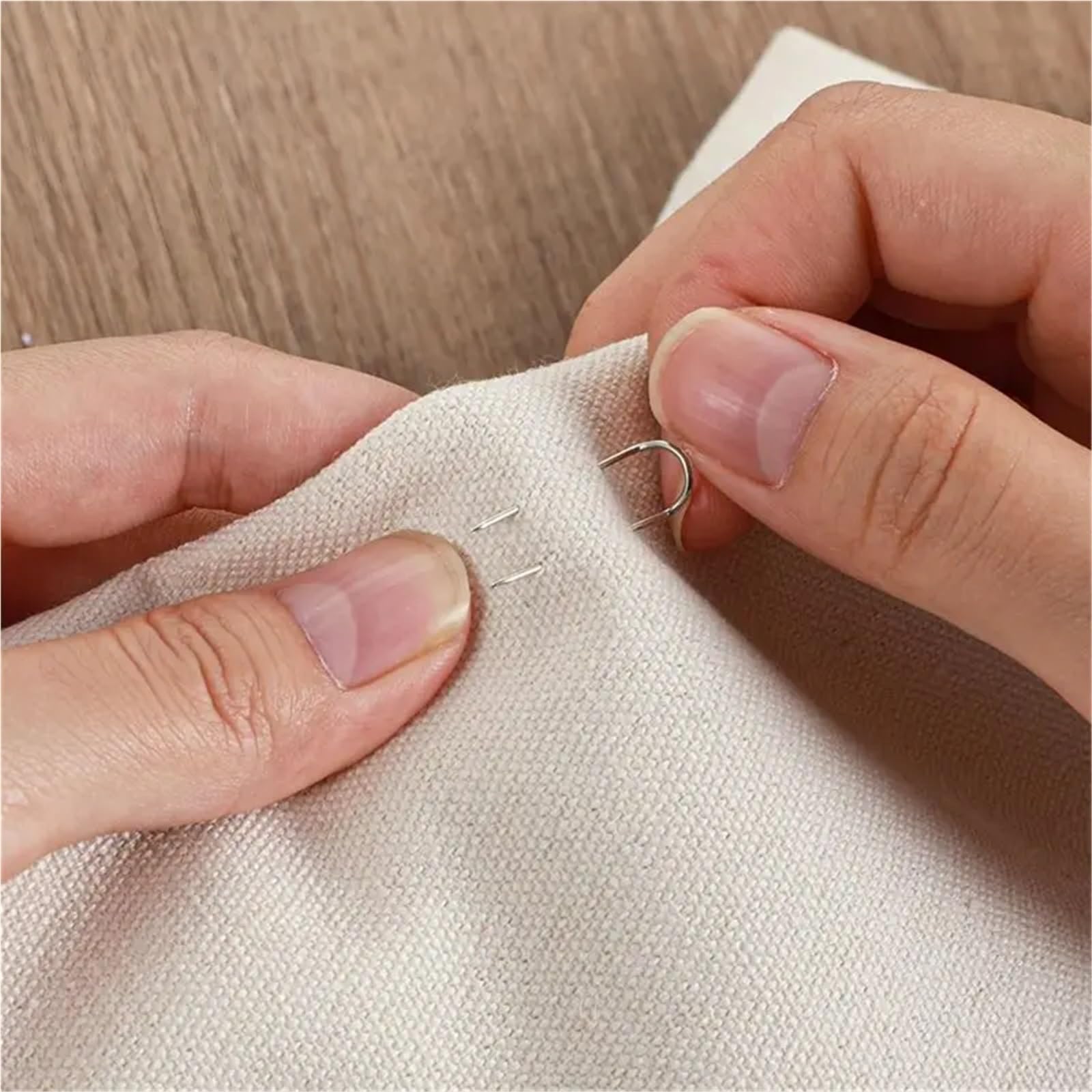 Alfileres en U para manualidades, alfileres de costura plateados para acolchar, tela, artes y proyectos de bricolaje (400 unidades)