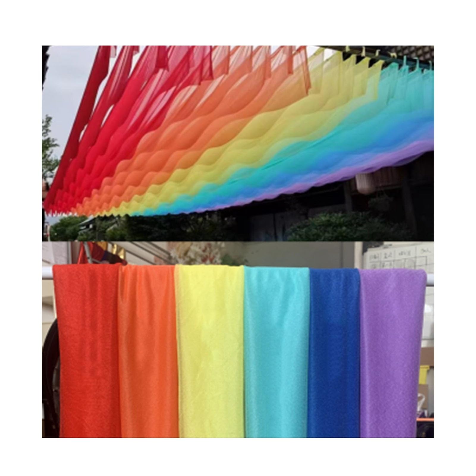 VOLURE Voile Gauze Ceiling Drapes, Voile Ceiling Drapes 500x30-100cm For Wedding Party Decor(Style 5,500x50cm)