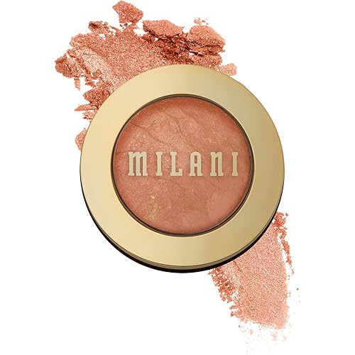 Milani Baked Blush, Powder Blush for Cheeks, Cruelty Free Makeup - Shape, Contour & Highlight Face for a Shimmery or Matte Finish -Bellissimo Bronze