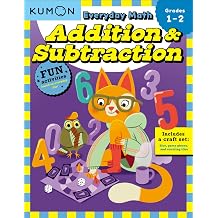 Kumon Everyday Math Addition & Subtraction-Fun Activities for Grades 1-2-Complete with Dice, Game Pieces, and Counting Tiles!