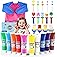 Washable Finger Paint for Toddlers, Non-Toxic Finger Paints, 10 Vibrant Colors (2fl oz), Baby Paint for Hand and Feet, Safe A