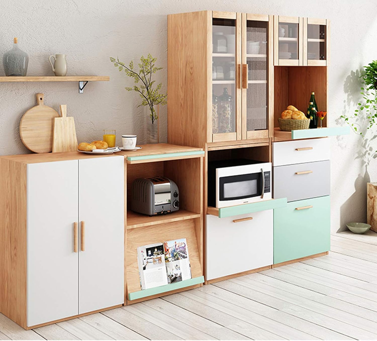 Wood Pull Knobs, Drawer Handles Cabinet Furniture Kitchen Pulls for Dresser Wardrobe(Ac12,Small)