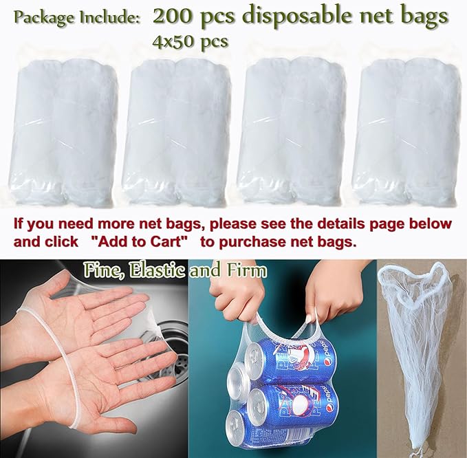 Colador para fregadero con soporte y 200 bolsas de malla miniatura 4