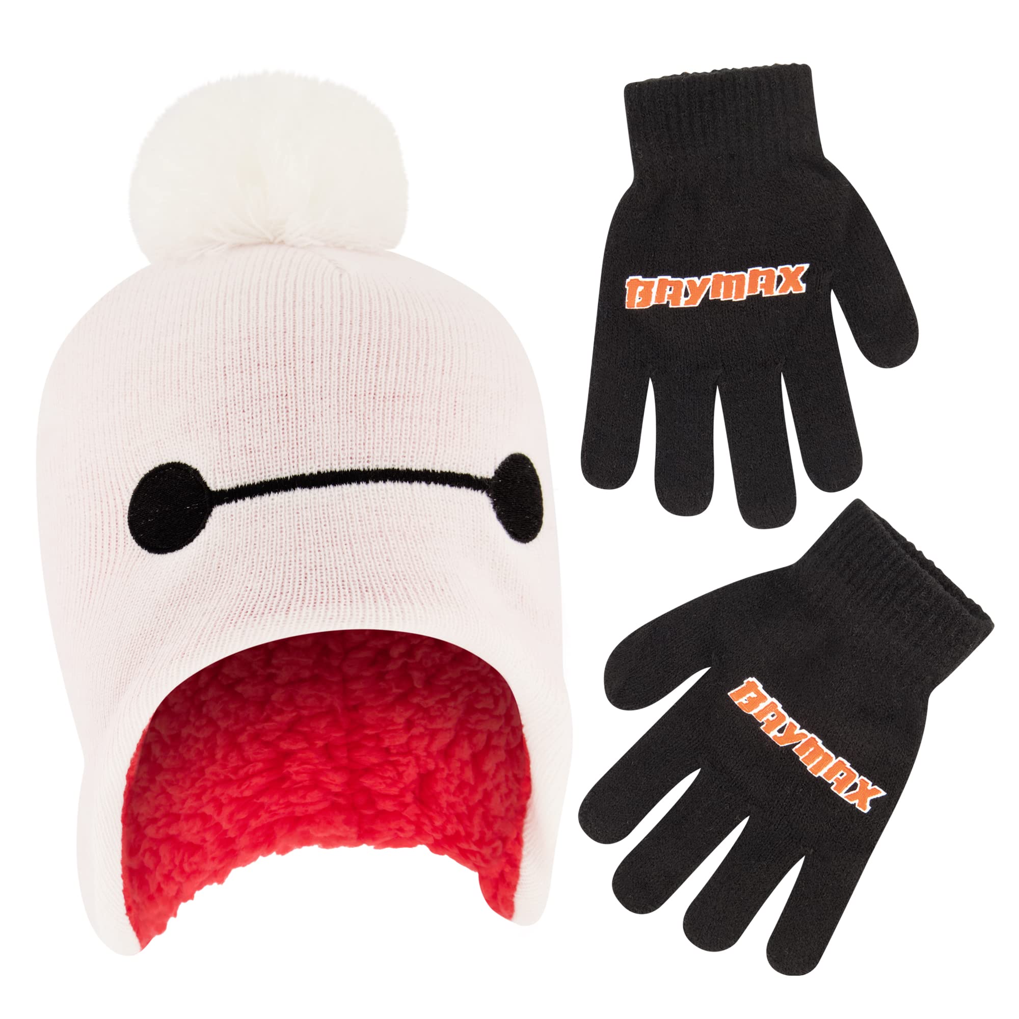 Disney Boys Winter Hat and Kids Gloves Set, Big Hero 6 Beanie for Ages 4-7