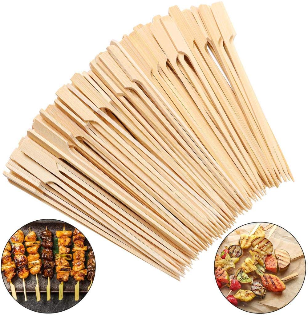 EXNIMA, Confezione 50, 100, 300 Pezzi, Spiedini di Bambù per Barbecue, Spiedini di Finger Food