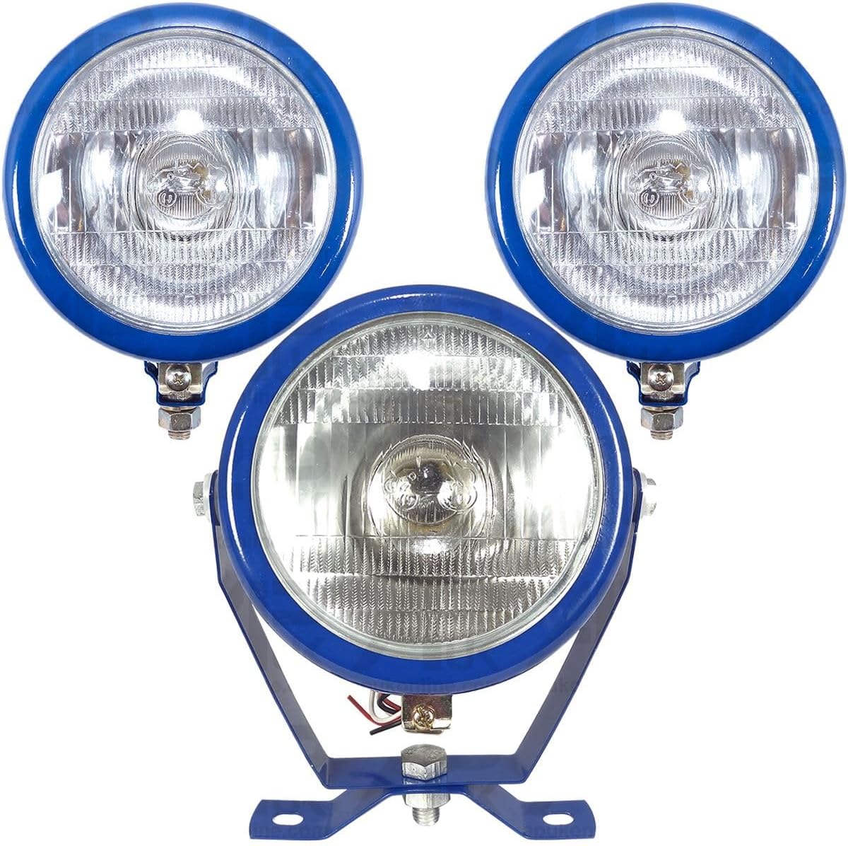 APUK Vertical Blue Headlights & Work Lamp Replacement for Fordson Power Super Dexta Major Tractor