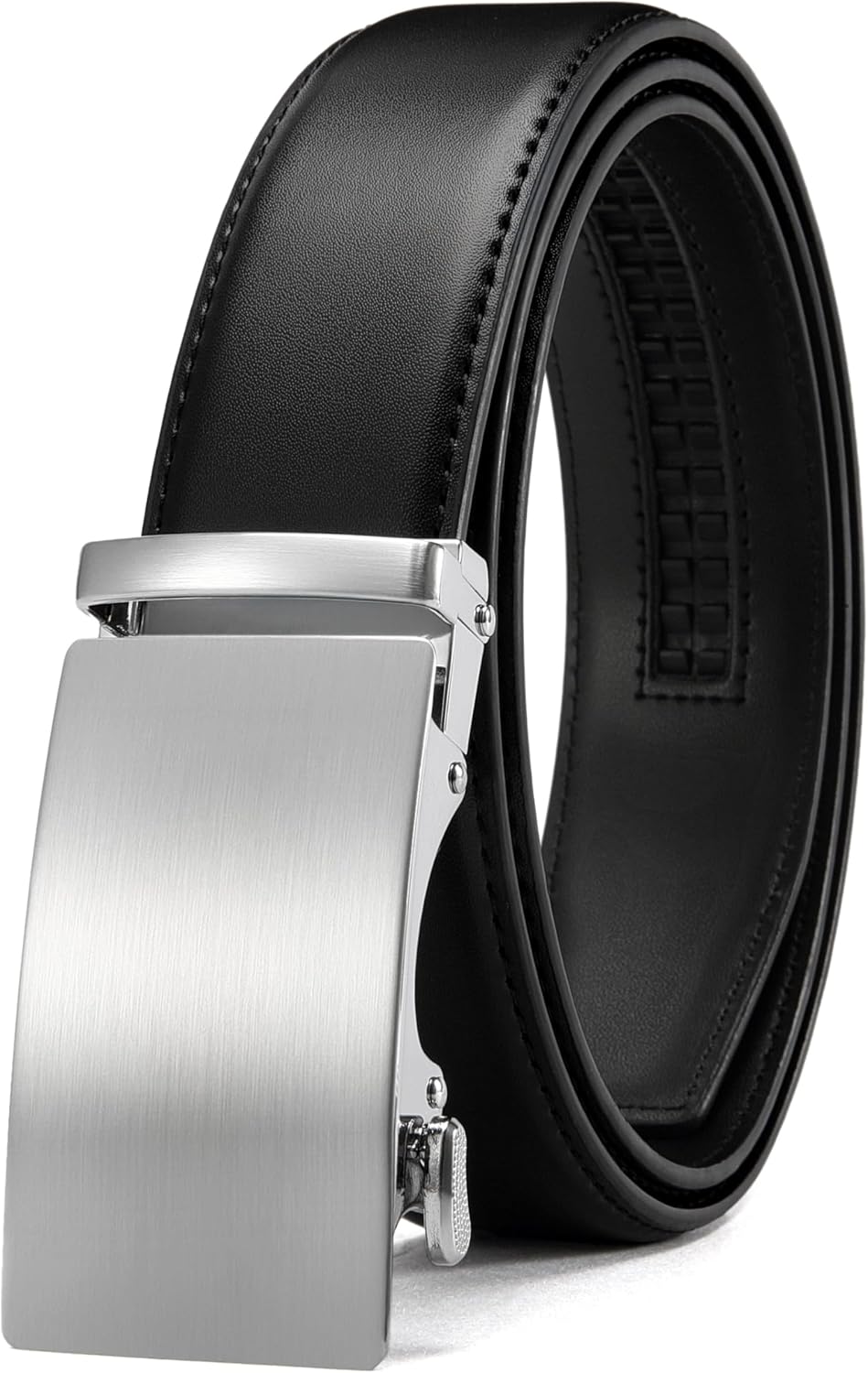 CHAOREN Men's Leather Ratchet Belt 1 3/8" - Micro Adjustable Dress Belt for Custom Fit Everywhere
