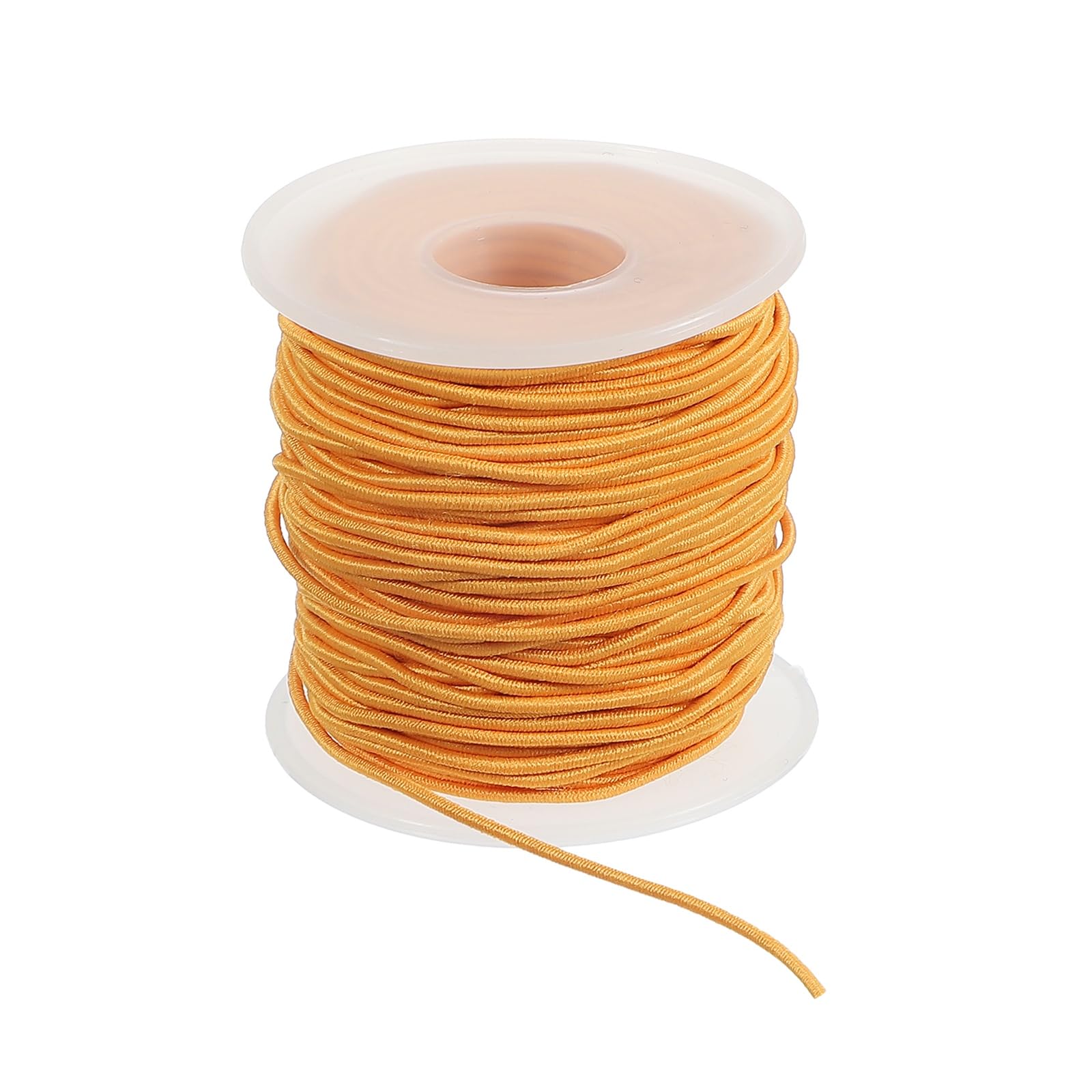 PATIKIL Elastic String for Bracelet 164 Ft/50 Meter Length 1.5 mm Dia, 1 Roll Sturdy Stretchy String Cord for Jewelry Making Necklace Beading Craft DIY, Orange