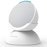 Echo Pop Bundle: Includes Echo Pop | Glacier White & Made for Amazon Battery Base | Glacier White